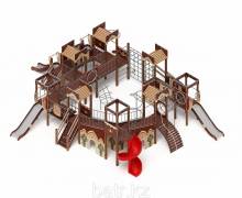 Детский игровой комплекс «Замок» ДИК 2.18.12 (винтовой скат) H=2000 H=1200 H=900. 